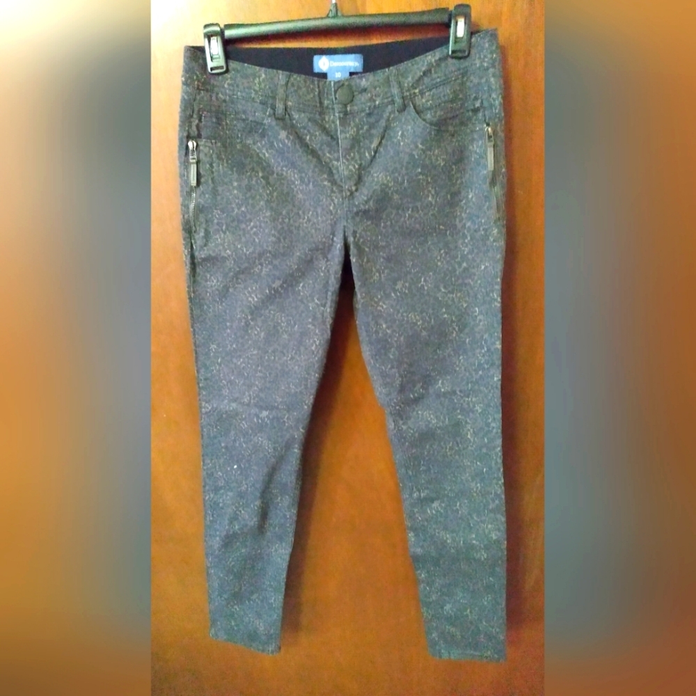Democracy Animal Print Jean with Zipper Pockets